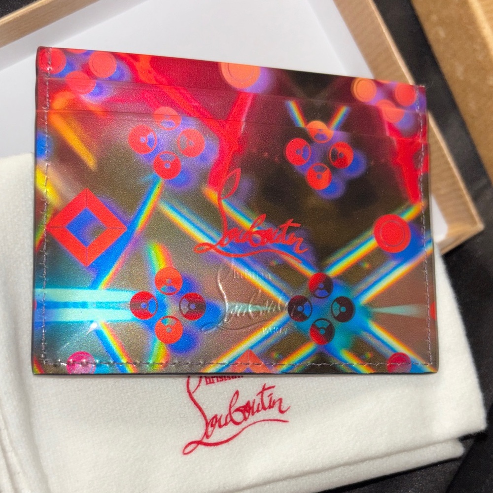 Authentic Christian Louboutin Holographic Card Holder